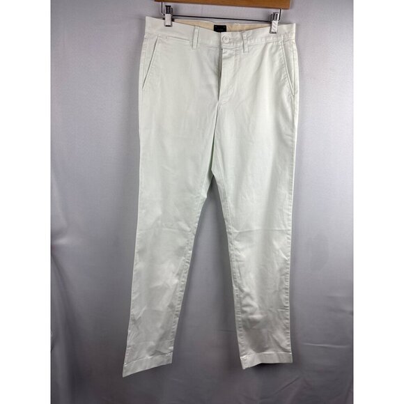 J.Crew Mens White Slim Fit Chino Pants W30 L32 Cotton Blend - Picture 2 of 6